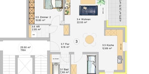 3-Zimmer-Wohnung im 1.Obergeschoss (W3)