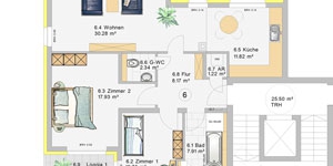 3-Zimmer-Wohnung im 3.Obergeschoss (W6)